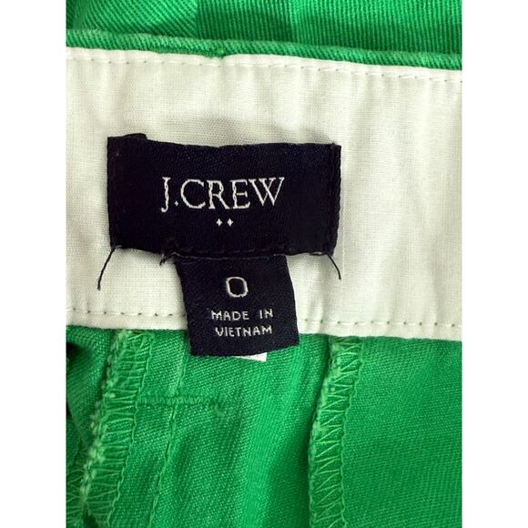 J. Crew Classic Mid Rise Chino Lightweight Shorts Pockets Belt Loops 0 Green - Picture 8 of 15